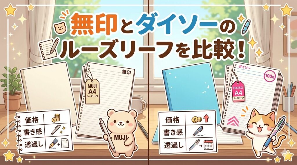 無印とダイソールーズリーフを比較