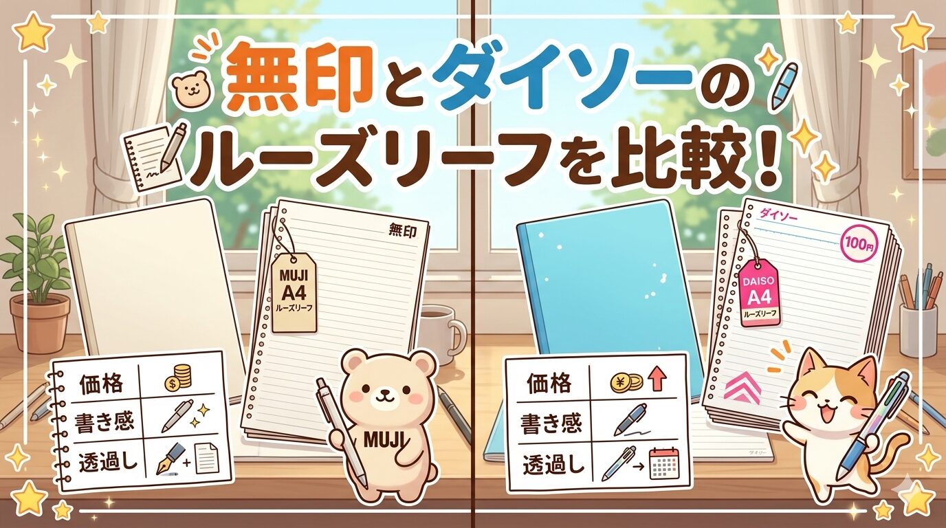 無印とダイソールーズリーフを比較